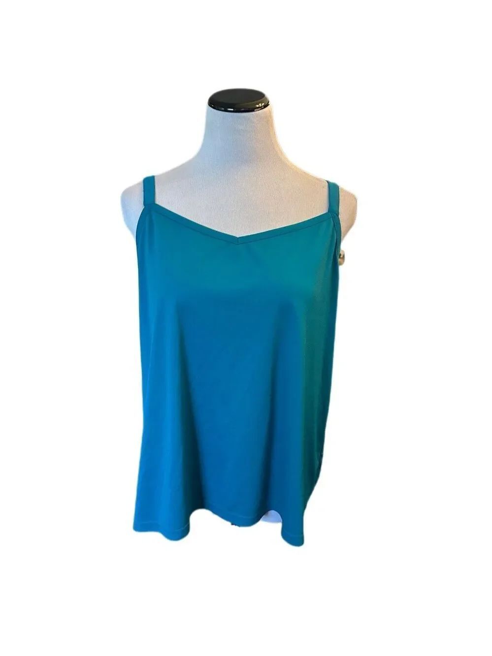 Lane Bryant Turquoise V-Neck Boho Camisole Top Sz 22